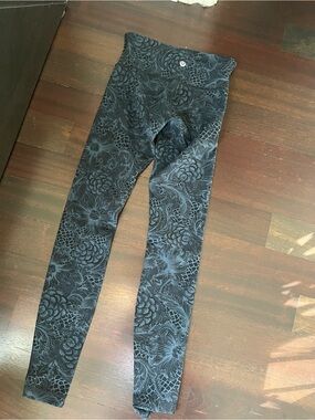 lululemon athletica Dark Blue Floral-Print Leggings